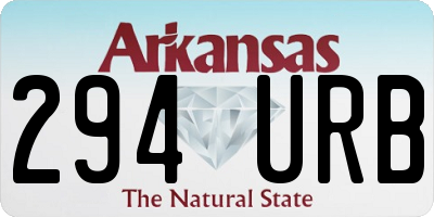 AR license plate 294URB