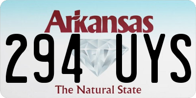 AR license plate 294UYS