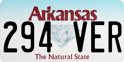 AR license plate 294VER