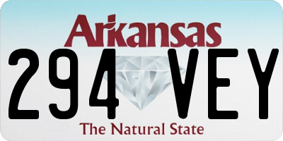 AR license plate 294VEY