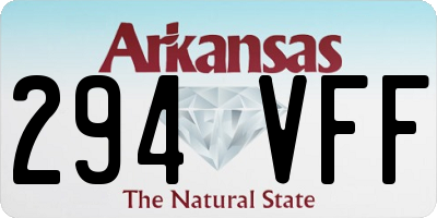 AR license plate 294VFF