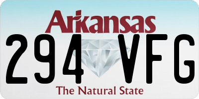 AR license plate 294VFG