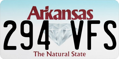AR license plate 294VFS