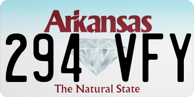 AR license plate 294VFY