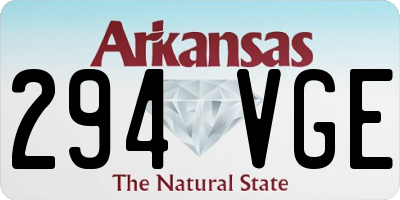 AR license plate 294VGE