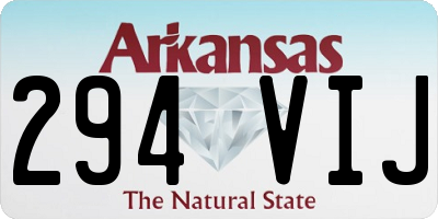 AR license plate 294VIJ