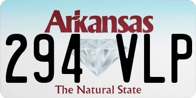 AR license plate 294VLP