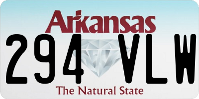 AR license plate 294VLW