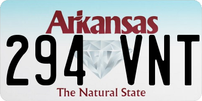 AR license plate 294VNT