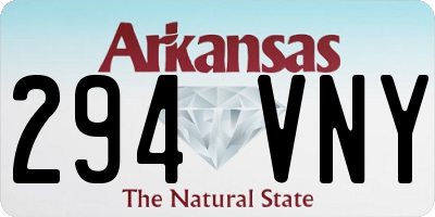 AR license plate 294VNY