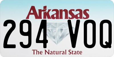 AR license plate 294VOQ