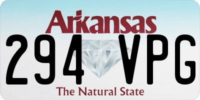 AR license plate 294VPG