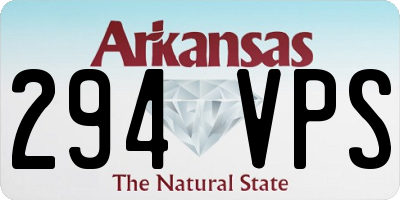 AR license plate 294VPS