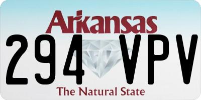 AR license plate 294VPV