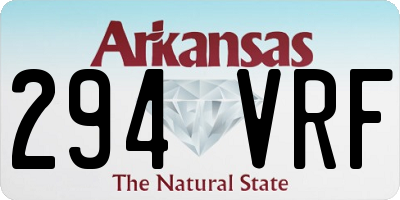 AR license plate 294VRF