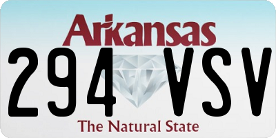 AR license plate 294VSV