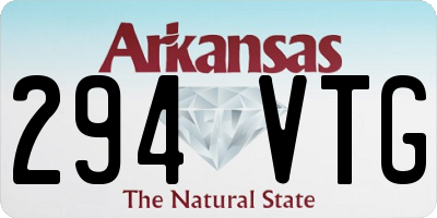 AR license plate 294VTG