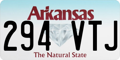 AR license plate 294VTJ