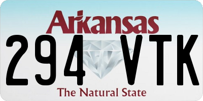 AR license plate 294VTK