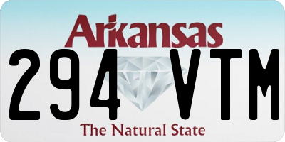 AR license plate 294VTM