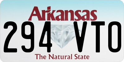 AR license plate 294VTO