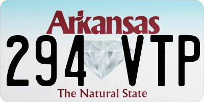 AR license plate 294VTP