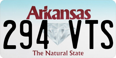 AR license plate 294VTS