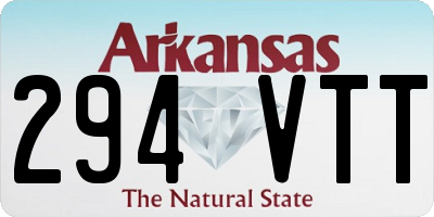 AR license plate 294VTT