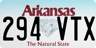 AR license plate 294VTX