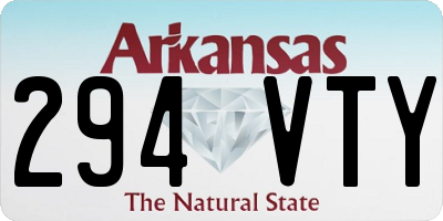 AR license plate 294VTY