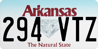 AR license plate 294VTZ