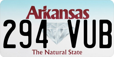AR license plate 294VUB