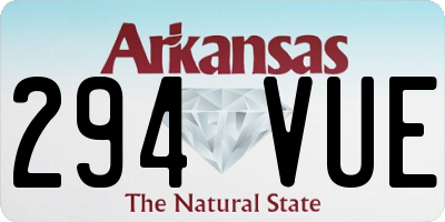 AR license plate 294VUE