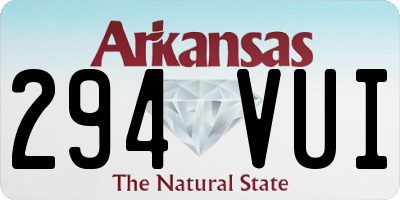AR license plate 294VUI