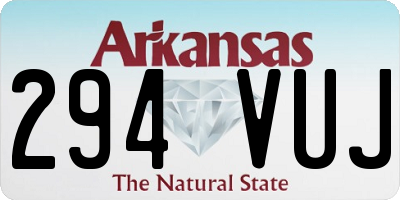 AR license plate 294VUJ