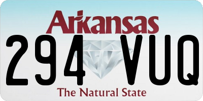 AR license plate 294VUQ