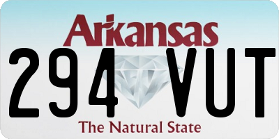 AR license plate 294VUT