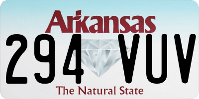 AR license plate 294VUV