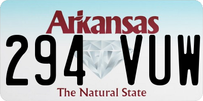 AR license plate 294VUW