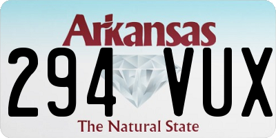AR license plate 294VUX