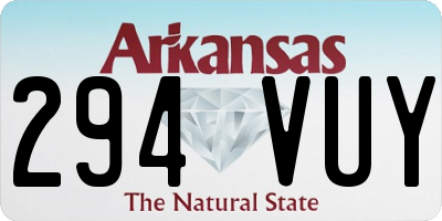 AR license plate 294VUY