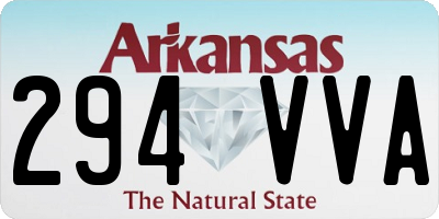 AR license plate 294VVA