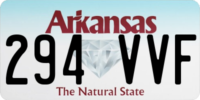 AR license plate 294VVF