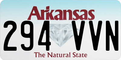 AR license plate 294VVN
