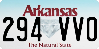 AR license plate 294VVO