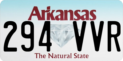 AR license plate 294VVR