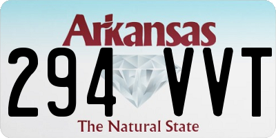 AR license plate 294VVT
