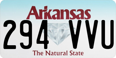 AR license plate 294VVU