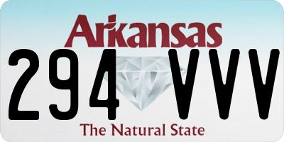 AR license plate 294VVV