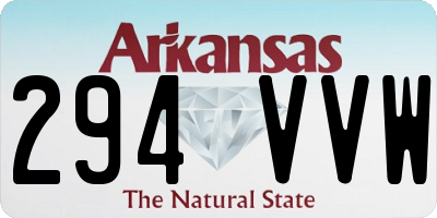 AR license plate 294VVW